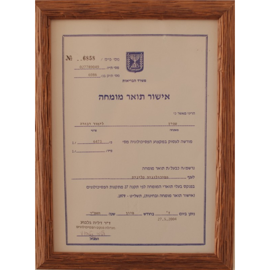 תעודת מומחיות